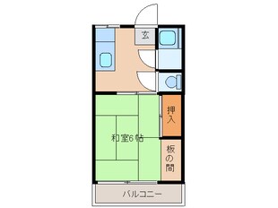 アルパンコーポＡ棟の物件間取画像